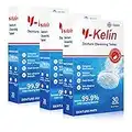 Y-Kelin pastillas limpiadoras para dentaduras,estuche ferula dental,polident,suministro para 3 meses,pastillas de dientes (90 tabletas)