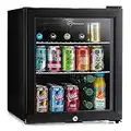 Subcold Super50 LED – Mini Fridge Black | 50L Beer, Wine & Drinks Fridge | LED Light + Lock & Key | Energy Efficient (Black)