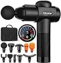 TOLOCO Massage Gun, Muscle Deep Tissue Massager for Athletes for Any Pain Relief, 10 Massages Heads with Silent Brushless Motor, Gifts for Men&Women, Black
