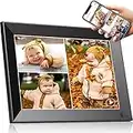 Digital Photo Frame 10.1 inch, Electronic Picture Frame WiFi with APP, Smart Electric Video Photo Frame Slideshow with Email, 1280x800 IPS FHD Uploadable Digital Picture Frames Cloud Storage