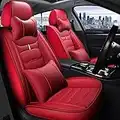 Tuqiang Coprisedili Auto per VW per Volkswagen Beetle A4 A5 Convertibile 2000 – 2019, Set Completo di 5 posti, Comodi coprisedili in Pelle per Tutte Le Stagioni, Colore Rosso