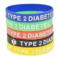 Kesheng Lot de 5 bracelets d'alerte médicale en silicone