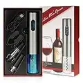 SCSXGO Wine Opener Electric,Wine Bottle Opener, Rechargeable Corkscrew with USB Charging Line,Pourer, Foil Cutter, Vacuum Pumping Stopper Battery Powered Cordless Wine Opener Kit