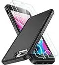 SPIDERCASE for iPhone 7/8 Plus Case, [10 FT Military Grade Drop Protection] [Non-Slip] [2 pcs Tempered Glass Screen Protector] Heavy Duty Full-Body Shockproof Case for iPhone 7/8 Plus 5.5”, Black