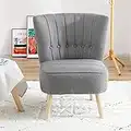 The Home Garden Store Chester Fabric Accent Occasional Tub Chair Armchair Lounge Bedroom Dark Grey