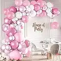 Balloon Arch Kit,145 PCS, Pink Balloons White Balloons Metal Purple Balloons for Birthday,Baby Shower,Parties,Bridal,Engagement,Wedding,Anniversary