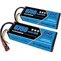 DXF 11.1 V Lipo-Battery, 3S Lipo-Battery 6750 mah 100C Graphene Hard Shell Dean/T-Connector for Traxxas RC Cars/Trucks/Off-Road Vehicles, RC Boats, Planes, Drones, Drones (2 Pieces)