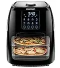 Chefman 6.3-Qt 4-In-1 Digital Air Fryer+, Rotisserie, Dehydrator, Convection Oven, XL Family Size, 8 Touch Screen Presets, BPA-Free, Auto Shutoff, Accessories Included, Black