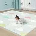 Uanlauo Baby Play Mat XPE MATL,71x59inch Play Mat for Baby,Foldable Kids Play Mat, Foam Play Mat,Infant Play Mat,Waterproof Crawling Mat,Edge Reinforcement Mat