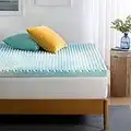 Zinus Swirl Surmatelas Mousse à Mémoire de Forme et en Gel Refroidissant | Bonne Circulation de l’Air | Soulagement des Tensions | 90 x 190 cm | Certifié OEKO-TEX | pour Matelas, Lit et Canapé