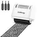 Identity Protection Roller Stamp LioNergy Roller Identity Theft Prevention Security Stamp with 3 Refills - White