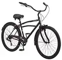 Schwinn Huron Men's Cruiser Bike, 7-Speed, 26" Wheels, Black, One Size