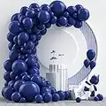 NISOCY Navy Blue Latex Balloon Arch Kit, 102PCS 18In 12In 10In 5In Navy Blue Balloons Arch Garland for Graduation Birthday Wedding Celebrations Blue Theme Anniversary Decoration with 33ft Ribbon