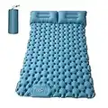 Taruor Esterilla Camping Doble Almohada Autohinchable, colchoneta Camping Inflable Ultraligera, Portátil y Plegable, Almohadilla para Dormir para Camping, Viajes,Exteriores, Senderismo, Playa