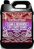 Dirtbusters Clean & Deodorise, prodotto per la pulizia di tappeti e tappezzeria con sistemi a estrazione, aroma fresco, 3-in-1 concentrato, con oli essenziali di geranio e camomilla