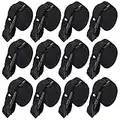 12-Pack Tie Down Strap, Premium Lashing Strap 1" x 7.8 ft, Ratchet Strap Heavy Duty Quick-Release Adjustable Nylon Straps for Motorcycle Canoe Surfboard Cargo Boat Trailer Luggage and More