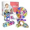 kidoola 94pc Magnetic Building Block Toy Set – Kids Magnet Construction Jigsaw Game Gift for Boys and Girls – Children Educational Shape Forming Toy for Creativity - STEM & Sensory Development Age 3+