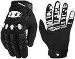 Seibertron Dirtpaw Unisex BMX MX ATV MTB Racing Mountain Bike Bicycle Cycling Off-Road/Dirt Bike Gloves Road Racing Motorcycle Motocross Sports Gloves Touch Recognition Full Finger Glove Black L