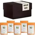 Caja Regalo Té - Selección De Regalo Tés Surtido Hojas Sueltas - Colección Té Negro - Té Verde - Té Oolong - Té Blanco - Té Negro - Pu-Erh