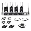 CAD Audio GXLIEM4 Frequency Agile Wireless In Ear Monitor System -Four discrete mixes - includes 4 MEB1 Earbuds, 4 Bodypack Receivers, Rack Mount Ears and Antenna Relocation Kit ,Black