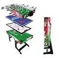 Sport One Tavolo Multigioco Italy Verticale Salvaspazio - 4 Giochi in 1 - Calciobalilla 4 Vs 4 Aste Rientranti/Ping Pong/Tavolo da Biliardo & Speed Hockey - Cm. 121,90 X 60 X 81,5 - Esclusiva Italia