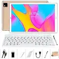 YOTOPT U10 Tablet 10 Inch 4G lte and WiFi, Android 11.0 Octa-Core Tablet, 4GB RAM, 64GB ROM(1 TB Expandable), FHD smart screen, 5MP+8MP, With Keyboard and Mouse etc, GPS/Bluetooth/Face ID,Gold