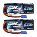 Zeee 3S Lipo Akku 11,1V 8000mAh 100C Hardcase Batterie mit EC5 Stecker für RC Evader BX Auto Car Truck LKW Truggy RC Hobby (2 Packungen)