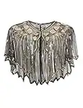 BABEYOND Sequin Beaded Evening Cape 1920s Shawl Wraps