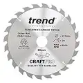 TREND Lama per sega circolare CraftPro TCT per uso generico per seghe da banco, diametro 210 mm x 24 denti x foro 30 mm, punta in carburo di tungsteno, CSB/21024