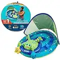 SwimWays Baby Spring Float Activity Center with Adjustable Canopy and UPF Sun Protection, Green Octopus