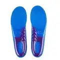 ERGOfoot Massaging Gel Work Insoles for Walking Hiking Plantar Fasciitis Heel Spur Foot Pain [L]