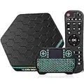 Android 12.0 TV Box,T95Z Plus Android Boxes with 4GB RAM 64GB ROM Quad-core H618 Support 6K HD WiFi6 2.4Ghz/5.0Ghz USB 2.0 H.265 Decoding Smart TV Box with 2.4G Wireless Remote Keyboard Air Mouse