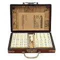 Eteng Mini Mahjong 144 Fliesen Mah-Jong Set Tragbares chinesisches Spielzeug mit Box Party Game Board Chinesisch nummeriert Mahjong Set Party Game Board