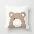 Ashasds Cute Woodland Animals Baby Nursery Cartoon Bear Fashion Decoration Throw Pillow Covers for Home Indoor Friendly and Comfortable Cushion Covers Standard Size 16x16 in