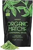 Organic Matcha Green Tea Powder - Ceremonial Grade - 120g (120 servings) - Premium Matcha Tea Powder - Certified Organic by The Soil Association - 100% Pure Stone Ground Tea Leaves - Vegan