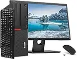 Complete set of Branded 21.5in Monitor, Quad Core i5-6500 Desktop Computer 8GB 256 SSD WiFi Windows 10 64-Bit PC Keyboard and Mouse (Renewed)