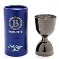 BARIANTTE Black Bell Jigger for Bartending, Premium Cocktail Jigger 2 oz 1 oz, Shot Measure Jigger, Durable Double Jigger with Measurements Inside - Cocktail Measuring Cup, Mirror Finish Bar Jigger