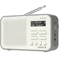 DAB DAB+ FM Digital Radio, Portable, Dual Alarm, Battery & Mains, AUX, Headphone, 60 Presets, Sleep timer (AZATOM Desire X Grey)