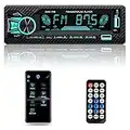 RDS Autoradio Bluetooth 5.1 vivavoce,1 DIN Auto Radio Stereo con Telecomando,Funzione AUX,Lettore MP3 e doppia porta USB,suono stereo AM FM,Display LCD,Localizzare e trovare auto,iOS e Android