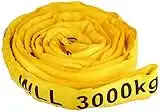 Braun 30041RS - Cinghia di recupero 3000 kg, lunghezza utile 2 m, con anima in poliestere, colore: Giallo