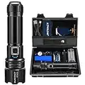 Sunitact Flashlights High Lumens, Rechargeable Flashlights Led 200000 Lumen XHP70.2, Super Bright Flash Light, High Powered Handheld Flashlights for Emergency Camping Gift, IP67 Waterproof, Adjustable