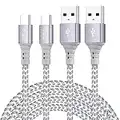 Long USB C Cable 3M+3M,Type C Fast Charge Charger for Kindle Fire HD 10 (9th Gen)/2019,HD 8 (10th 2020/11th 2021),HD 8 Kids Edition Tablets,Samsung A52 A52S A72 A53 A32 A22 5G A12 A50 A70 A20E A40 A42