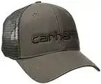 Carhartt Men's Canvas Mesh-Back Logo Graphic Cap, Light Brown, OS