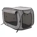 SportPet Designs Large Pop Open Kennel, Portable Cat Cage Kennel, Waterproof Pet Bed, Carrier Collection