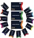 RFID Blocking Card Sleeves - RFID Card Holder 12X + Passport Protector 3X - Set of 15 with Color Coding | Ultimate Anti-Theft Pack of Credit Card Holder/Protector (Navy Blue)