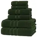 Veteran Textile LLC Luxury Hotel & Spa, Turkish Cotton,6 Pieces Towels Set, Max-Softness by Veteran Textile (Dark Green)