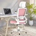 Mimoglad Office Chair, High Back Ergonomic Desk Chair with Adjustable Lumbar Support and Headrest, Swivel Task Chair with flip-up Armrests for Guitar Playing, 5 Years Warranty