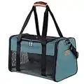 Akinerri Airline Approved Pet Carriers,Soft Sided Collapsible Pet Travel Carrier for Medium Puppy and Cats (Medium, Blue)