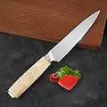 Fseoot Kitchen Utility Knife, Small Kitchen Knife Vegetable and Fruit Knife, Paring Knife with Ergonomic Handle for Home and Outdoor Use (khaki)