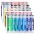 weibo Dual Tip Brush Marker Pens Set 100 Colors, 0.4mm Fine Tip & Brush Tip Watercolor Pen Set for Adult and kids Coloring Books, Calligraphy, Hand Lettering, Note Taking